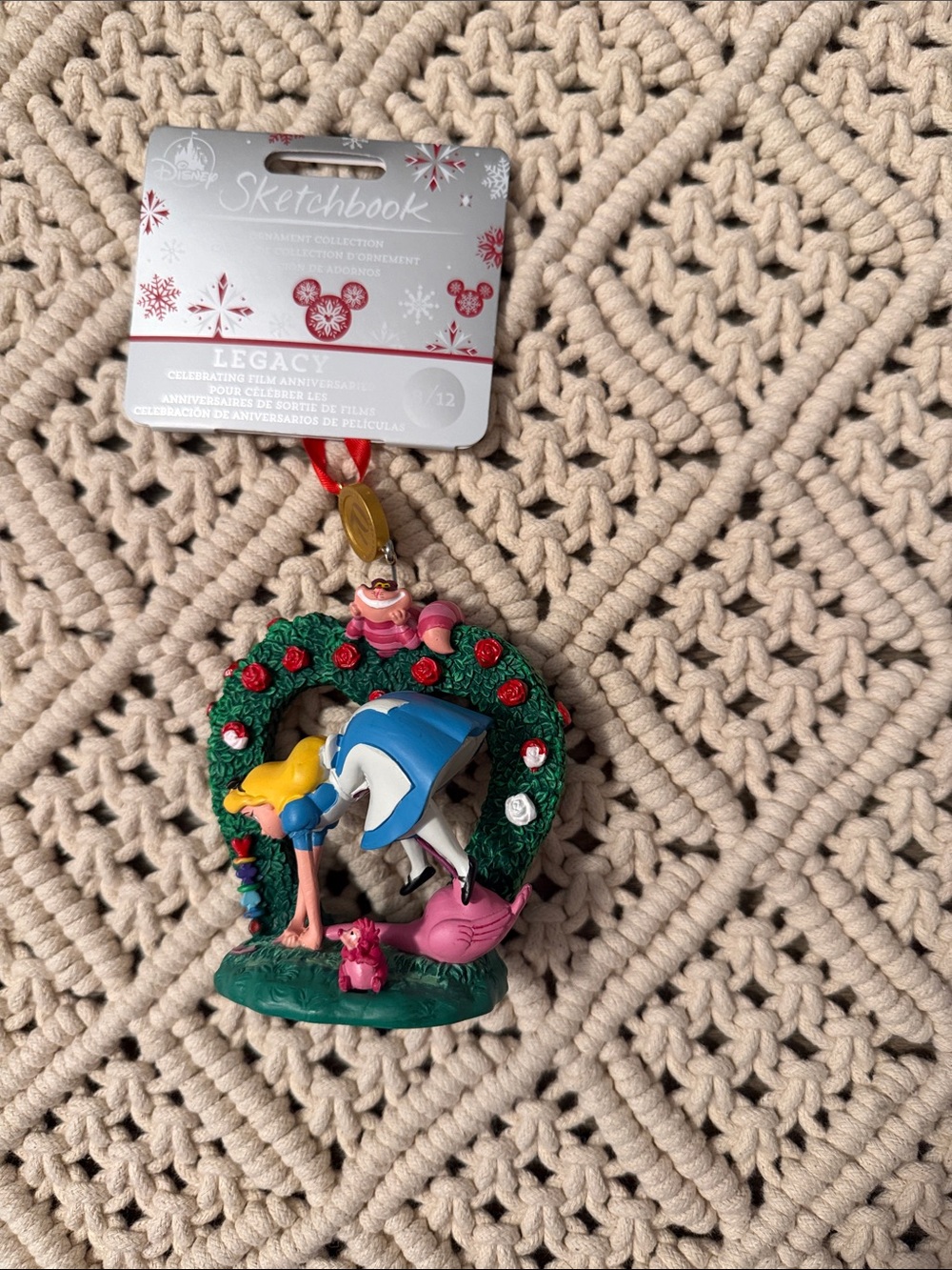 Disney Alice in Wonderland Blue & Green Holiday Ornament - Sketchbook Legacy